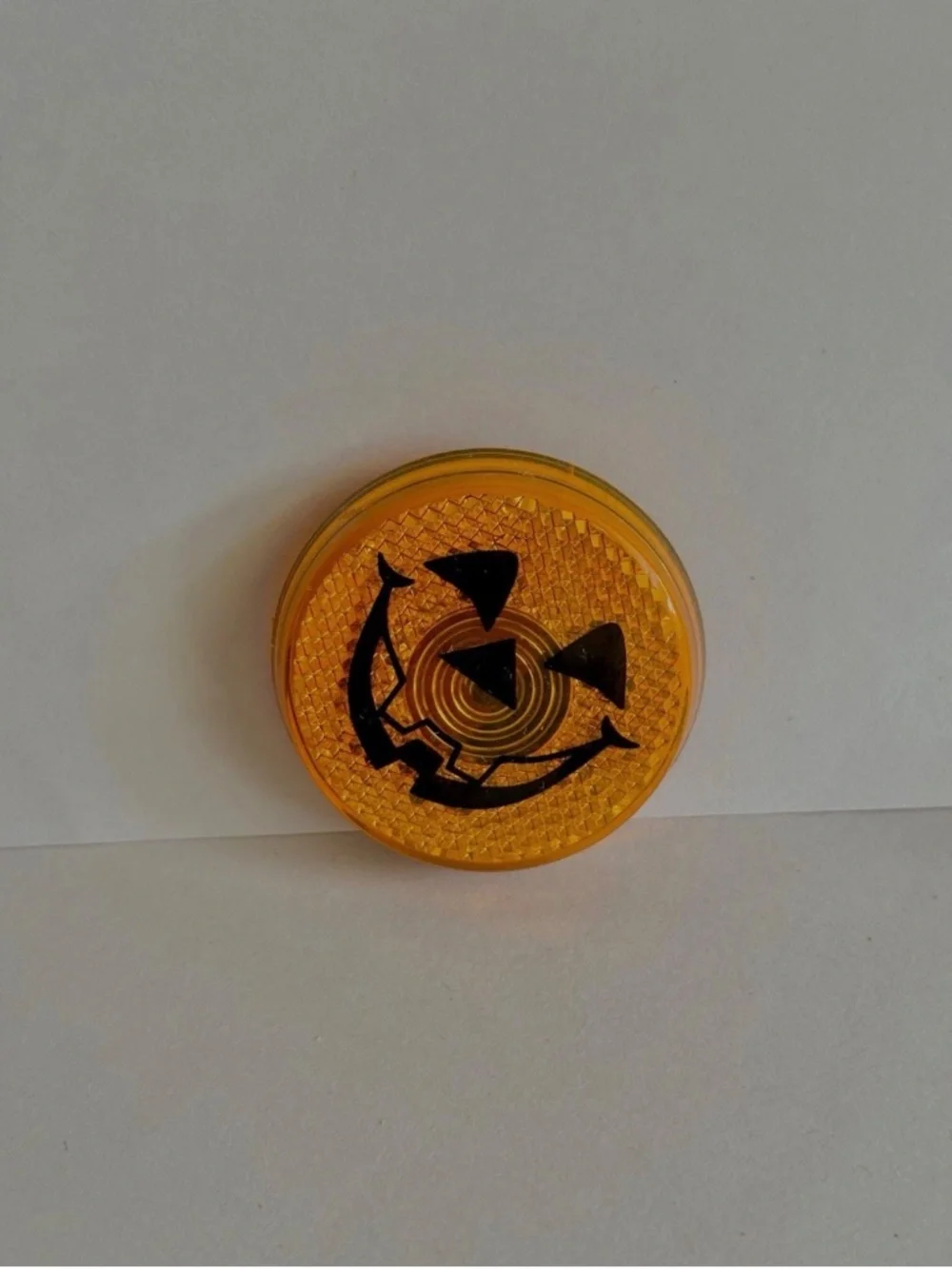 Vintage Halloween Safety Reflector Light Pumpkin Trick or Treating Retro Battery